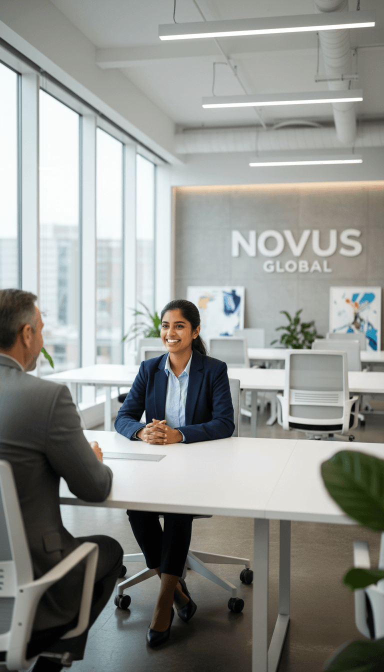 Job candidate in interview